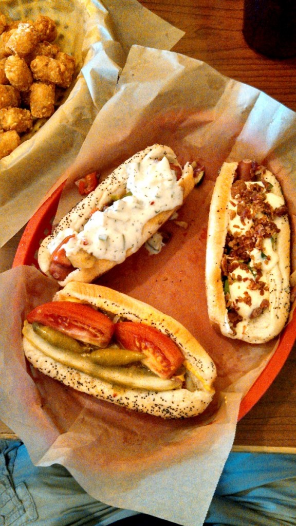 Round 2: A Chicago Dog, with The Nicola and  Puff the Magic Popper. Three very different tastes, but each very good!